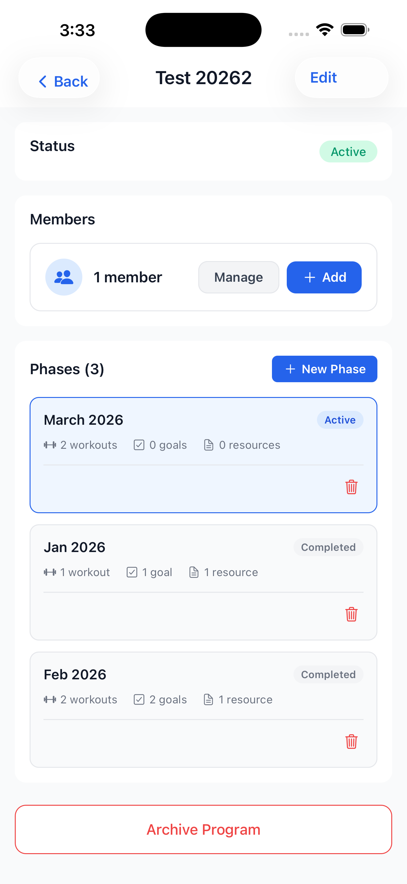 Program overview
