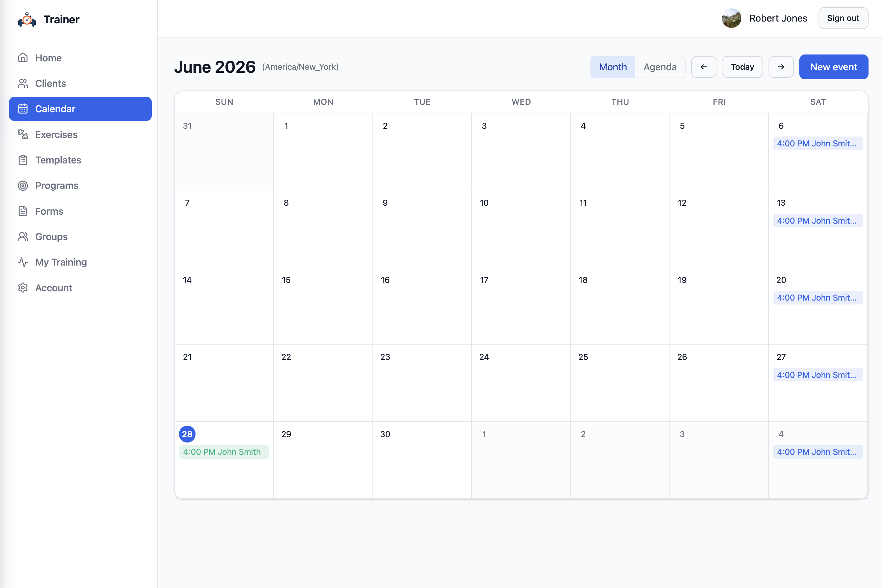 Schedule and manage sessions