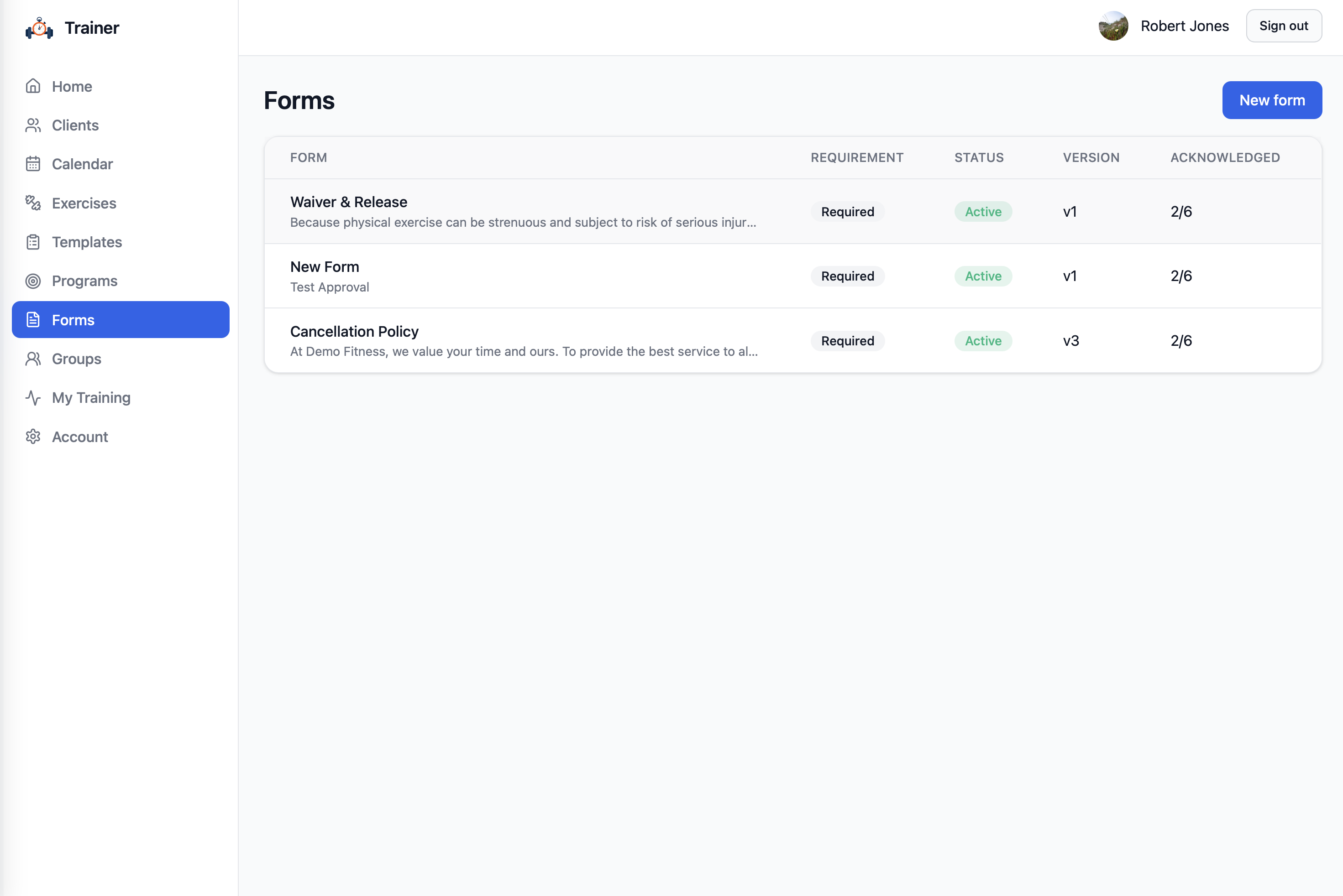 Digital forms management